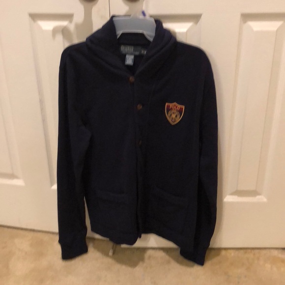 Men’s polo cardigan - Picture 1 of 2